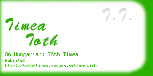 timea toth business card
