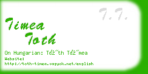timea toth business card